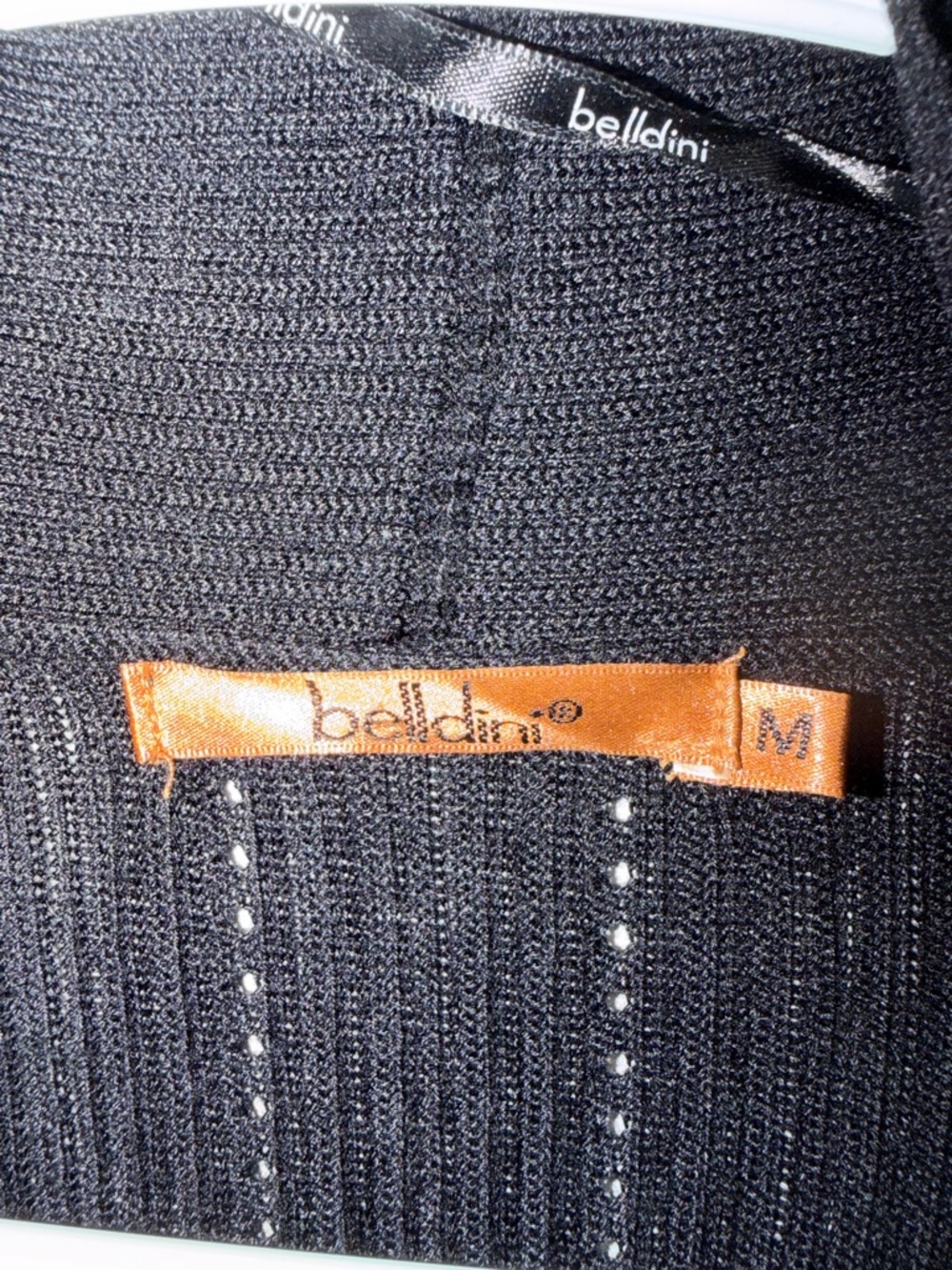 Belldini Black Ribbed Knit Cardigan. Size-M - Picture 2 of 8